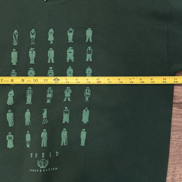 Vintage World Conservation Sweatshirt Mens XL Green Made in USA Heavyweight 90s - Picture 6 of 9